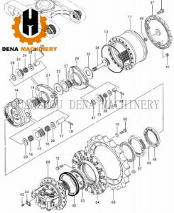 Hitachi EX230LC-5 Crawler excavator parts swing drive gearbox Planetary Travel Gear Box Planetary Gear supply customized